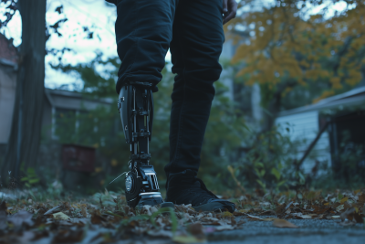 Young Man with Robotic Leg