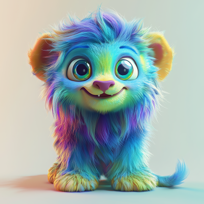 Adorable Fluffy Monster Lion