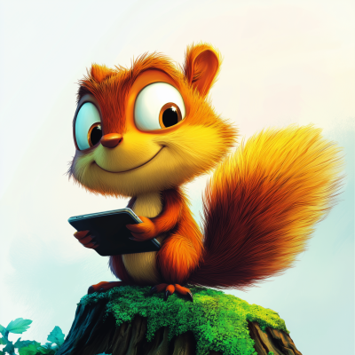 Charming Anthropomorphic Squirrel