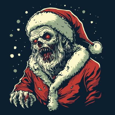 Zombie Santa T-Shirt Design