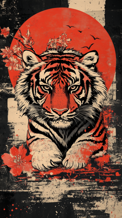 Japanese Style Tiger Art