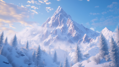 Snowy Mountain Peak