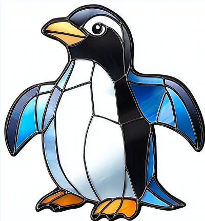 Stained Glass Penguin