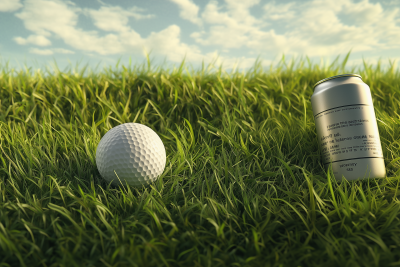 White Can in Grass