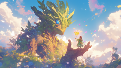 Anthropomorphic Succulent Holding a Magical Flower