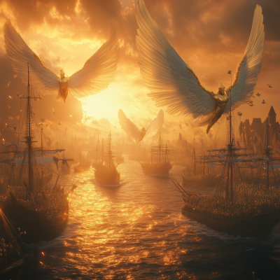 Ancient Angels in Flight