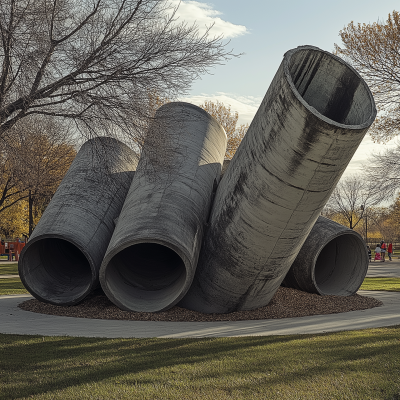 Tilted Concrete Silos