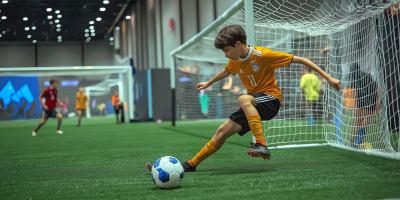 Indoor Soccer Kicking