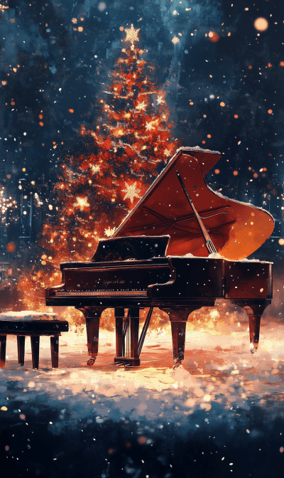 Christmas Piano Event Poster