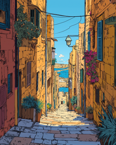 Old Alley in Birgu Malta