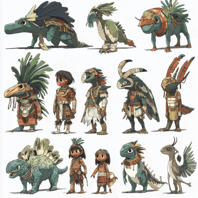 Tropical Jungle Creatures Character Sheet