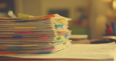 Colorful Notes on Desk