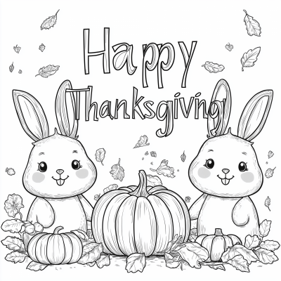 Happy Thanksgiving Coloring Page