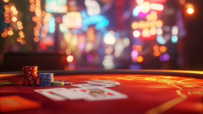 Poker Table Closeup