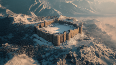 Medieval Fortress in Snow