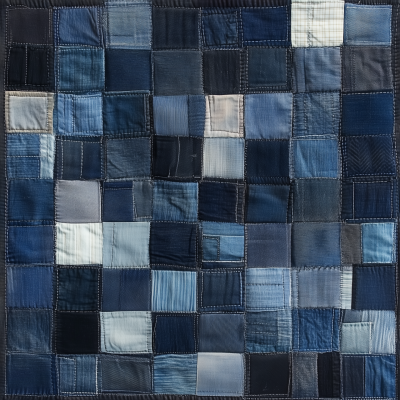 Stitched Denim Squares