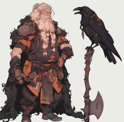 Gnome Warrior with Raven