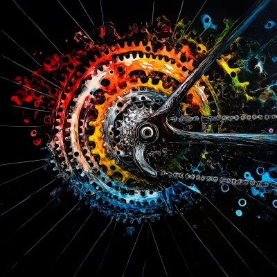 Colorful Bicycle Gears