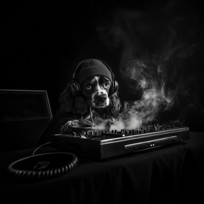 Sad Spaniel in Studio