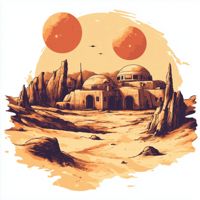 Tatooine Planet Illustration