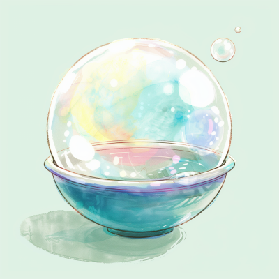 Soap Bubble in a Bowl