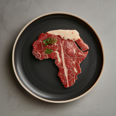 African Shaped Steak