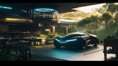 Futuristic Garage Interior