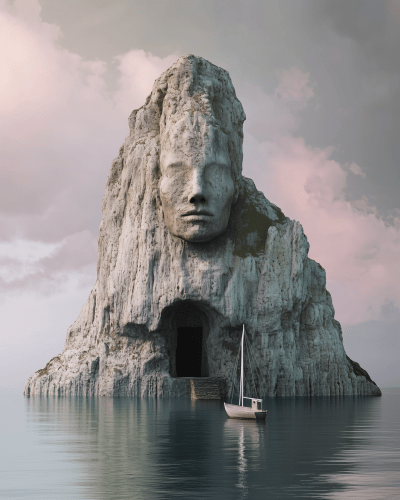 Surreal Rocky Island