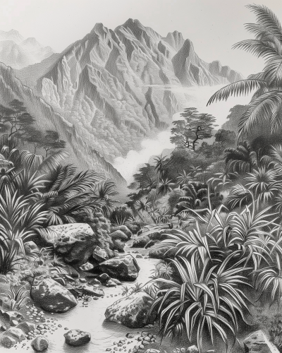 Tropical Mountain Landscape