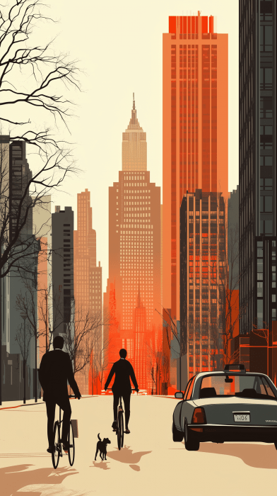 Vibrant City Scene Illustration