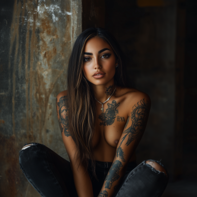 Beautiful Chicano Makeup Headshot