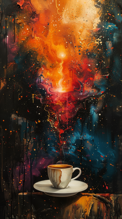 Abstract Wine and Coffee Universe