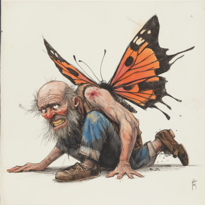 Redneck with Butterfly Wings