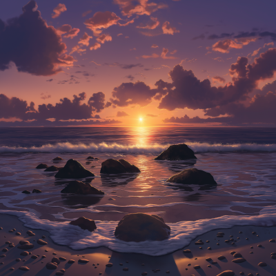 Serene Ocean Sunset