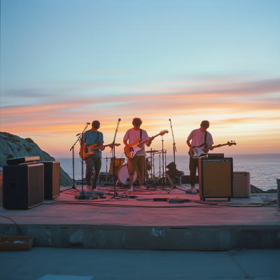 Band Performance at Sunset