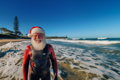 Santa Surfing