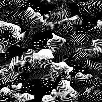 Monochrome Aquatic Pattern