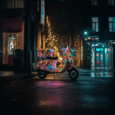 Christmas Lights Scooter