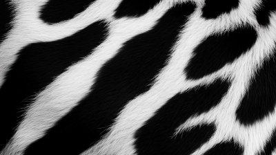 Realistic Black and White Animal Print