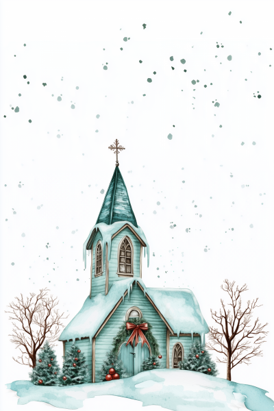 Vintage Green Church
