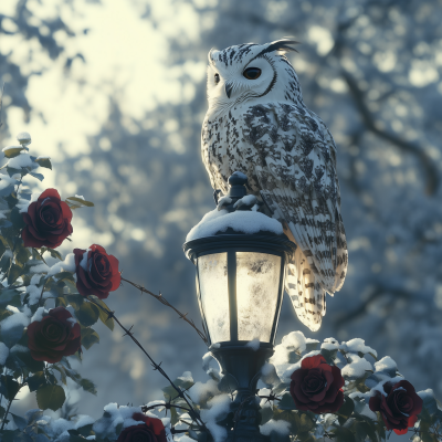 Royal Owl on Lantern