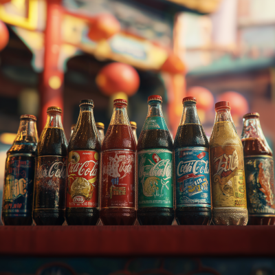 Variety of Asian Sodas