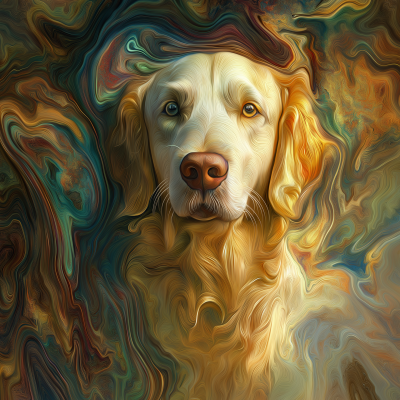 Golden Retriever Digital Painting