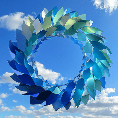 Floating Colorwheel in Blue