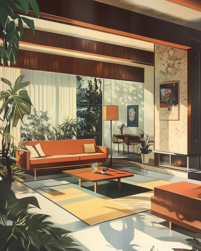 Mid Century Modern House Interior