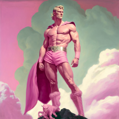 Surreal Thor in Pink Leather