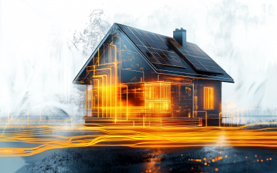 Glowing Energy House Collage