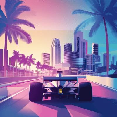 Miami Grand Prix Illustration