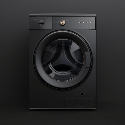 Black Modern Washing Machine