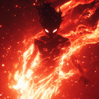 Flaming Shadow Monster